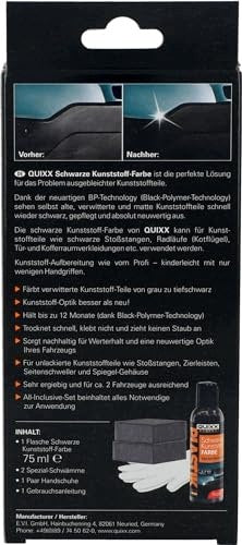 BLACK PAINT FOR PLASTICS QUIXX REFRESHING COLOR 75 ML Manufacturer code SWC5908151068861