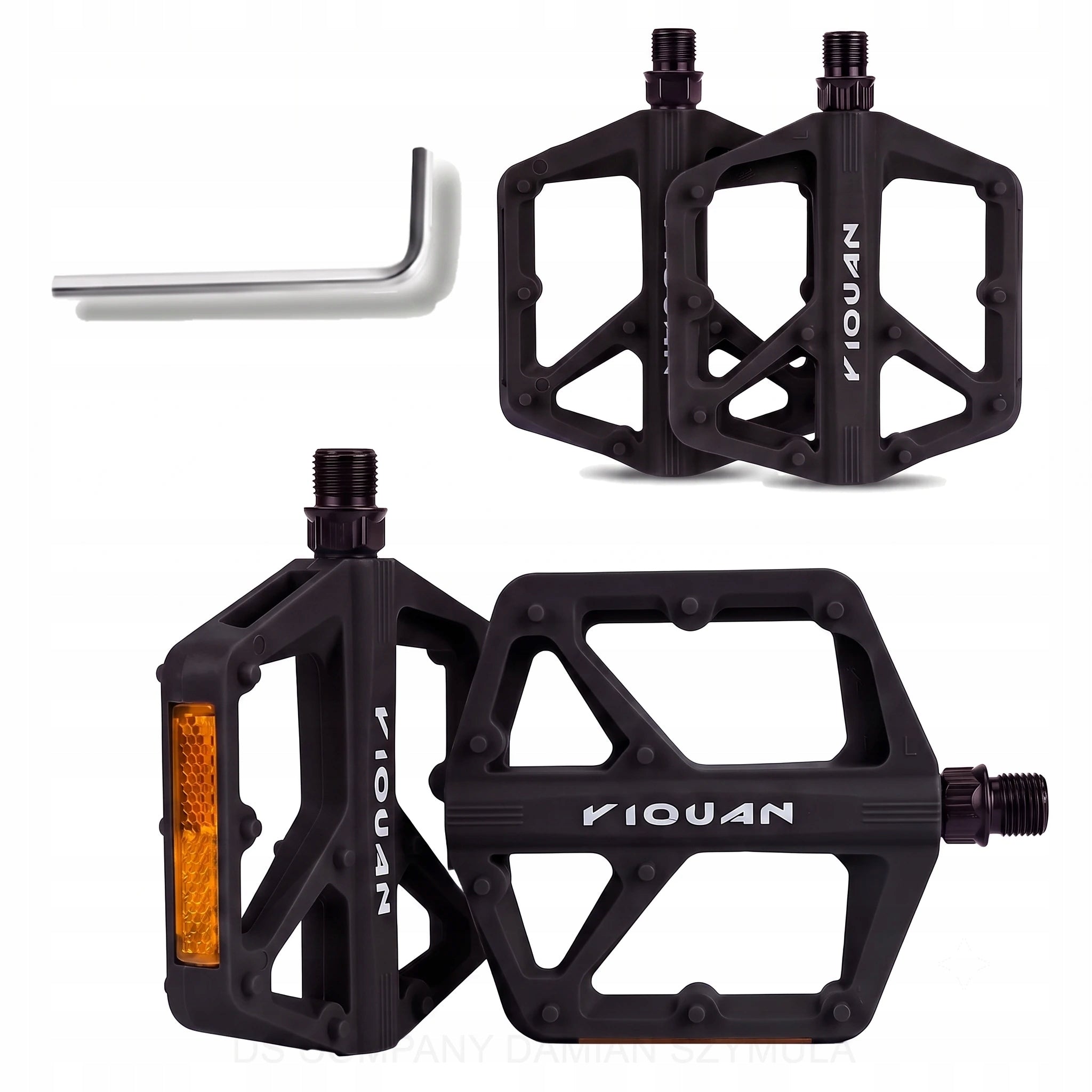 BLACK Platform Bike Pedals Composite Ultra Lightweight - 275g MTB