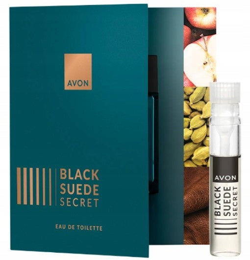 BLACK SUEDE SECRET TOUCH CHARM DARK Avon 5 samples mix Packaging status original