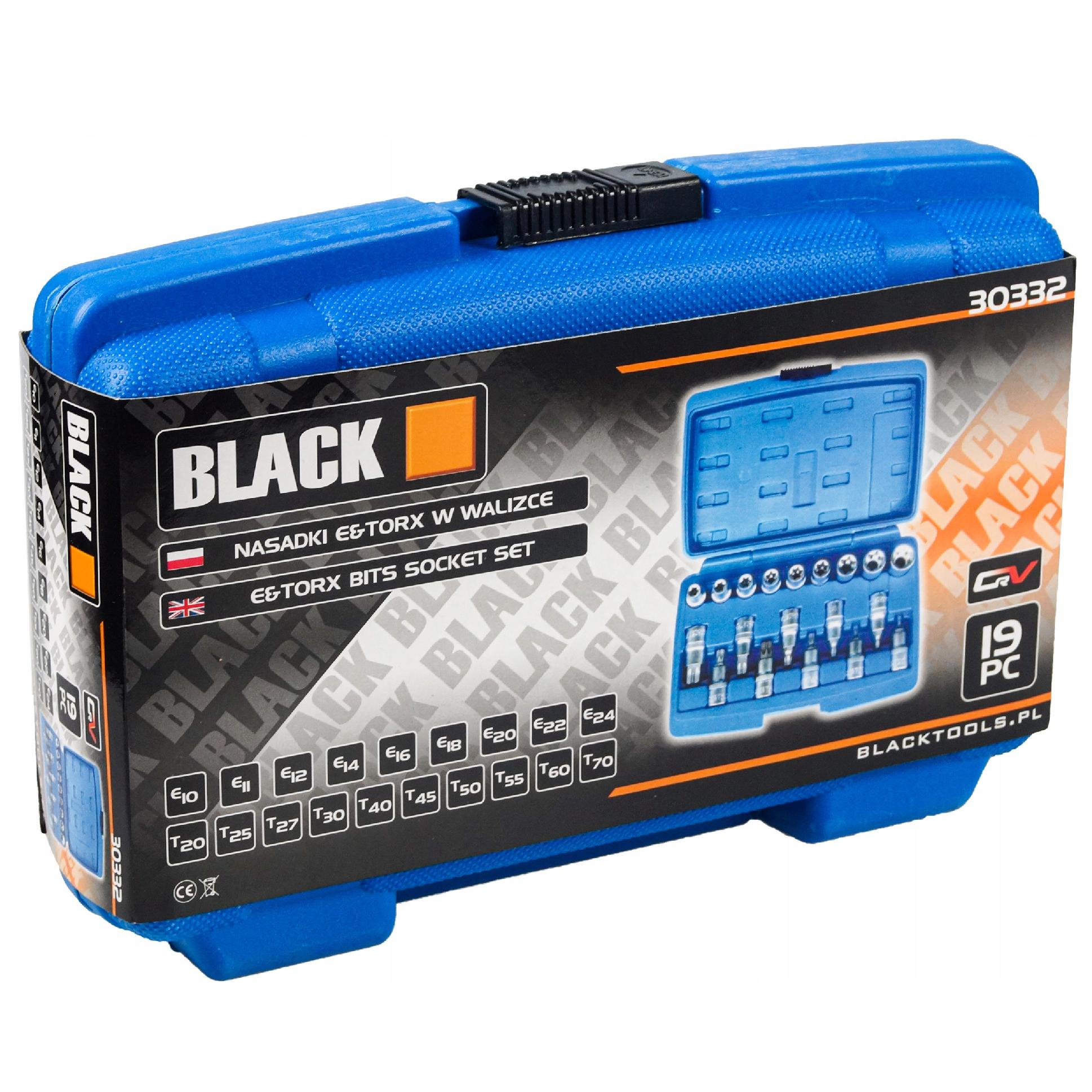 BLACK TORX SOCKET SET SOCKET WRENCHES IN BOX E-TORX 1/2 19EL Manufacturer code 30332