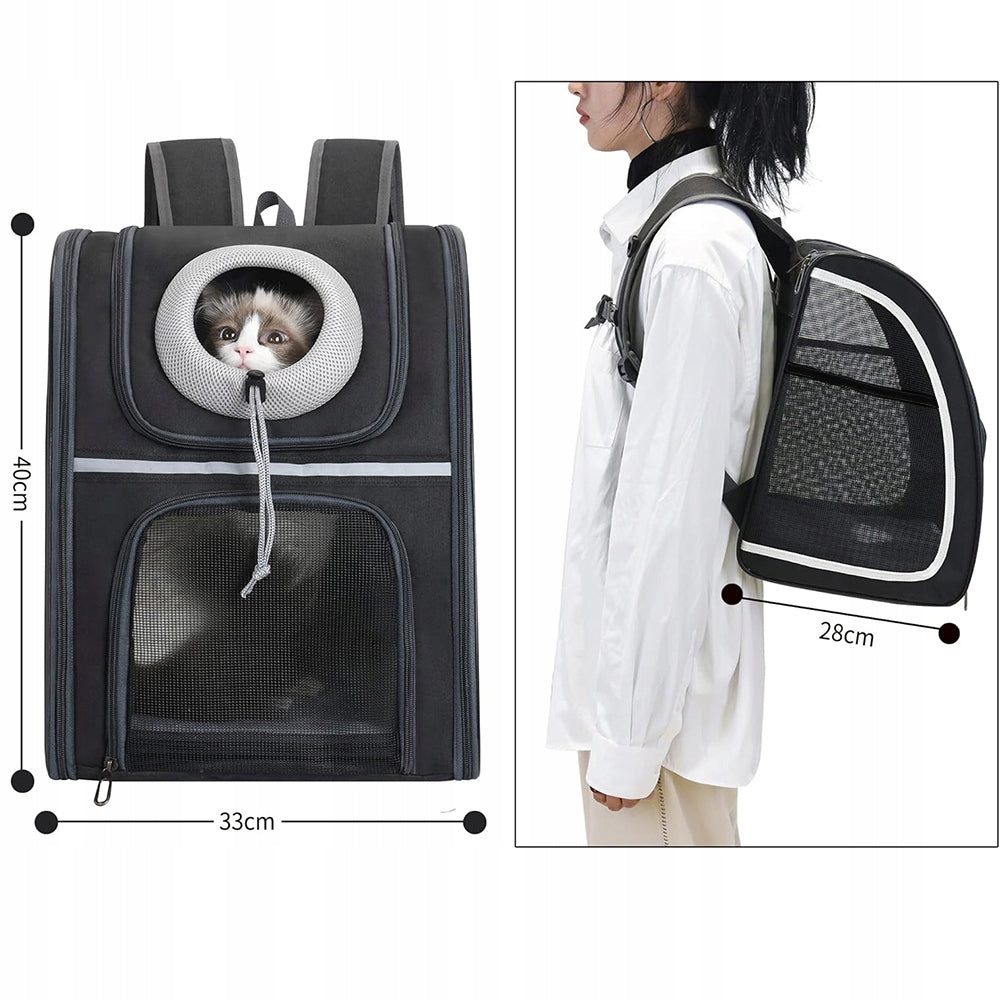 BLACK TRANSPORTER RABBIT CAT DOG BACKPACK FOLDING POCKETS UP TO 9KG Material other