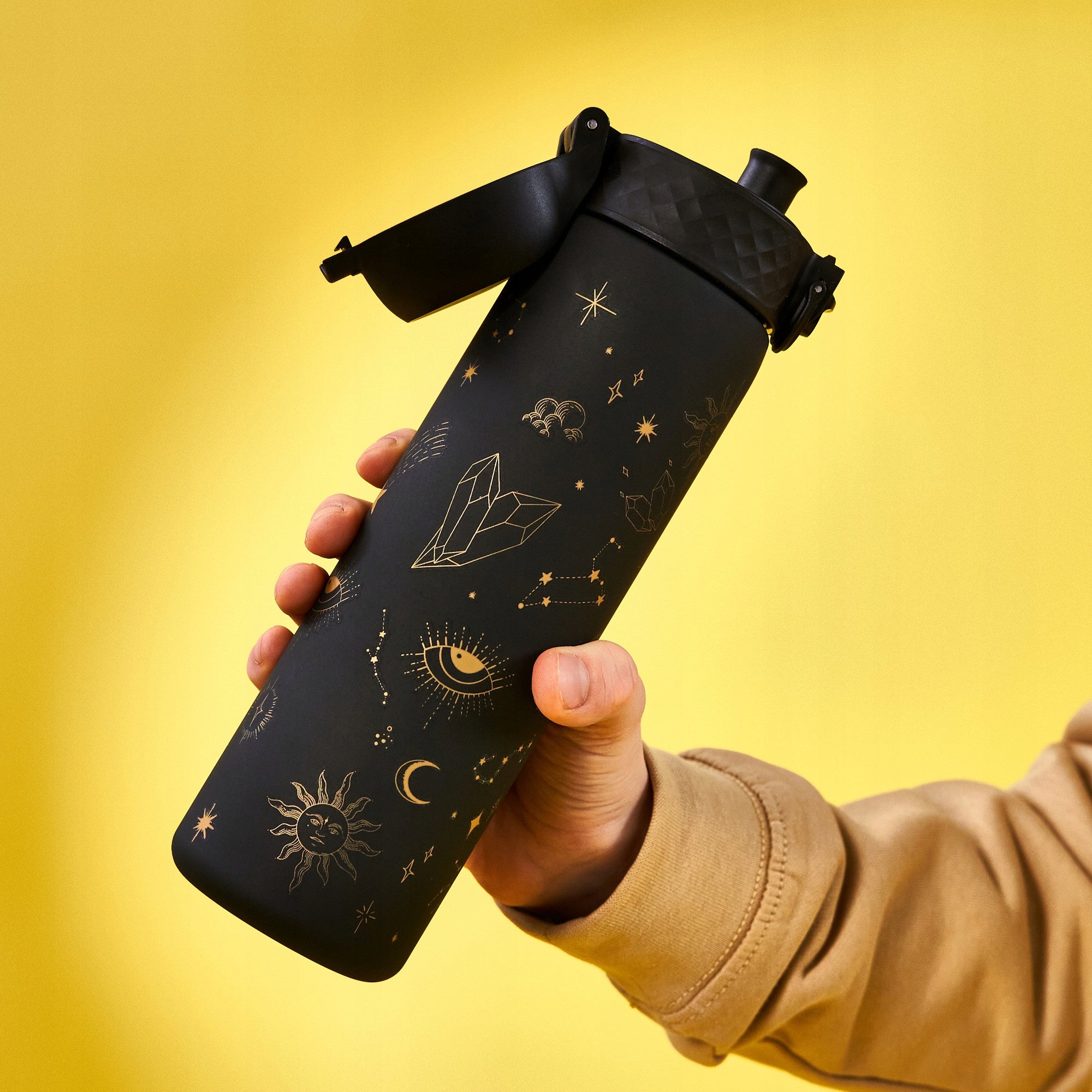 BLACK WATER BOTTLE YOUTH STARS CONSTELLATIONS ASTRONOMY ION8 500 ml Packaging status original