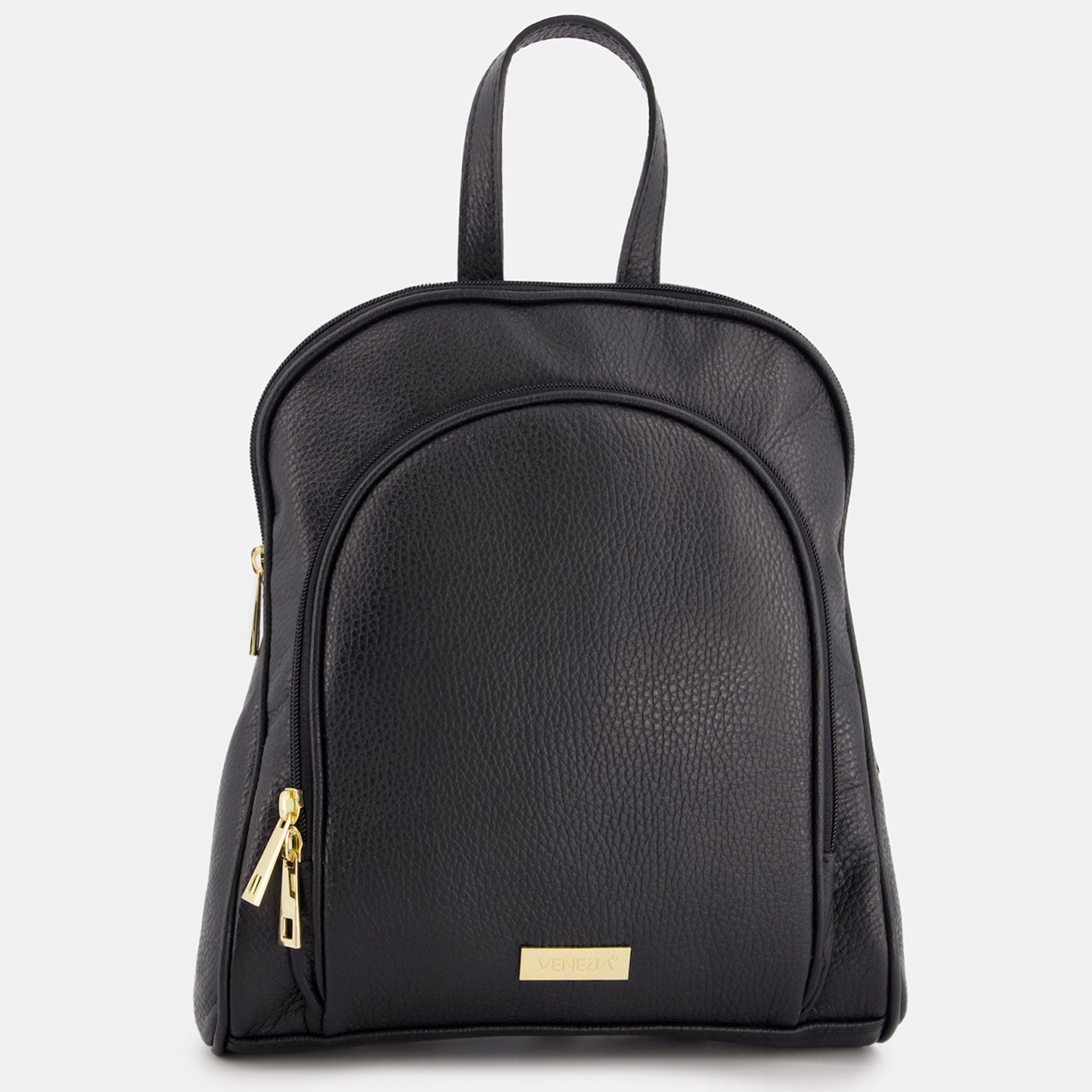 BLACK WOMEN'S BACKPACK VENEZIA MADE OF NATURAL LEATHER