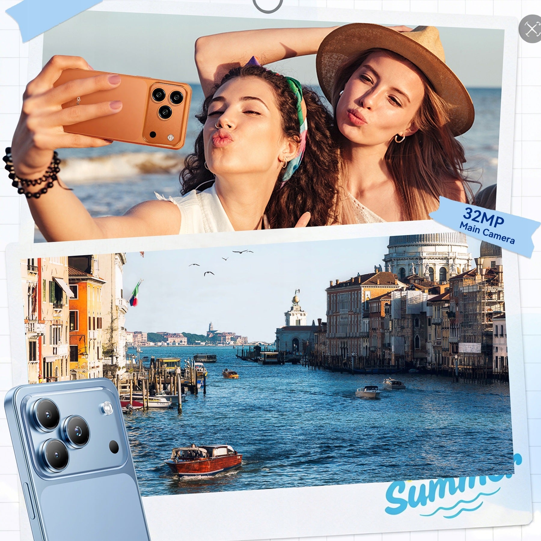 BLACKVIEW WAVE 7C Android 16 Smartphone, 32MP Camera, 5000mAh Battery, 6.56" HD+ Display, GPS Packaging status original