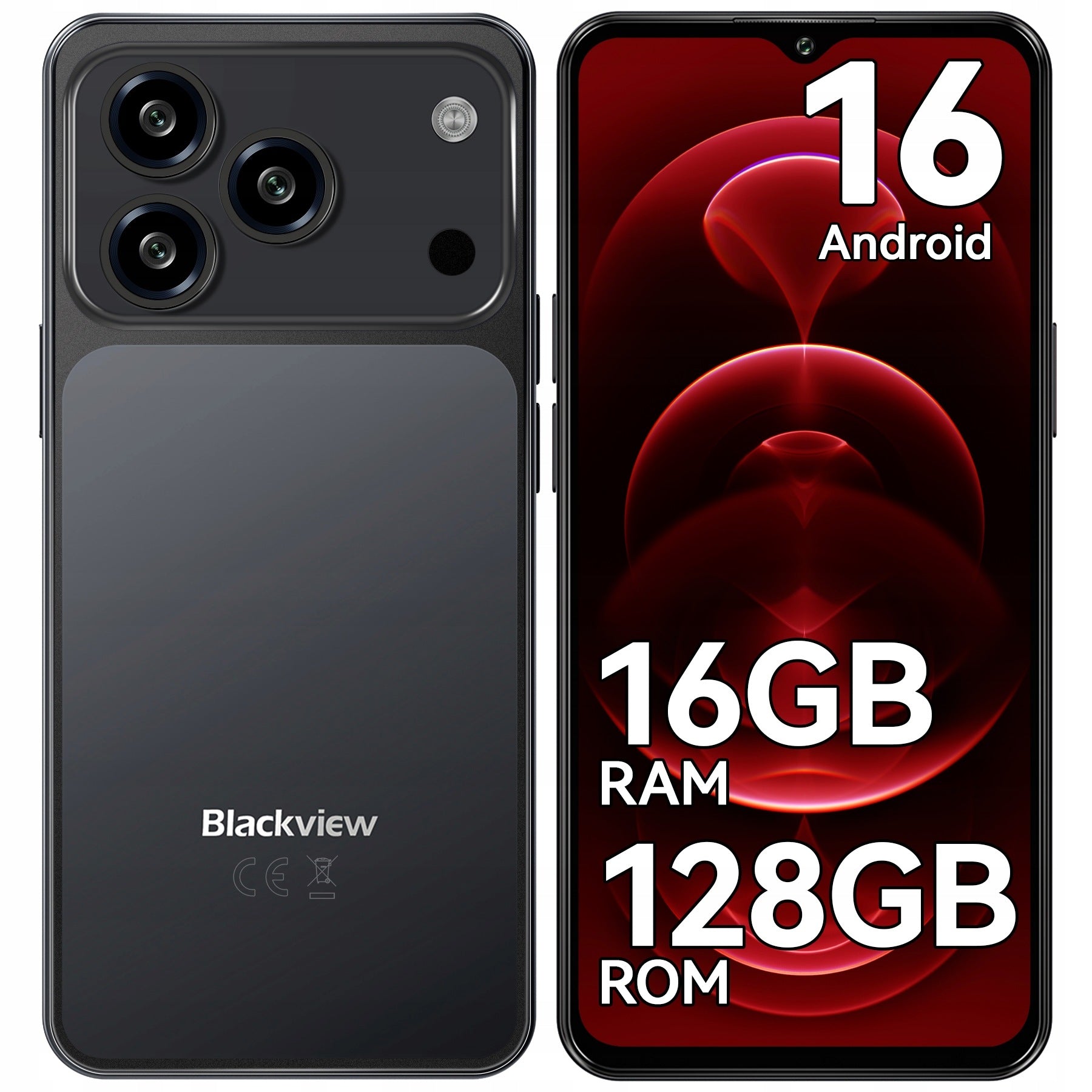 BLACKVIEW WAVE 7C Android 16 Smartphone, 32MP Camera, 5000mAh Battery, 6.56" HD+ Display, GPS