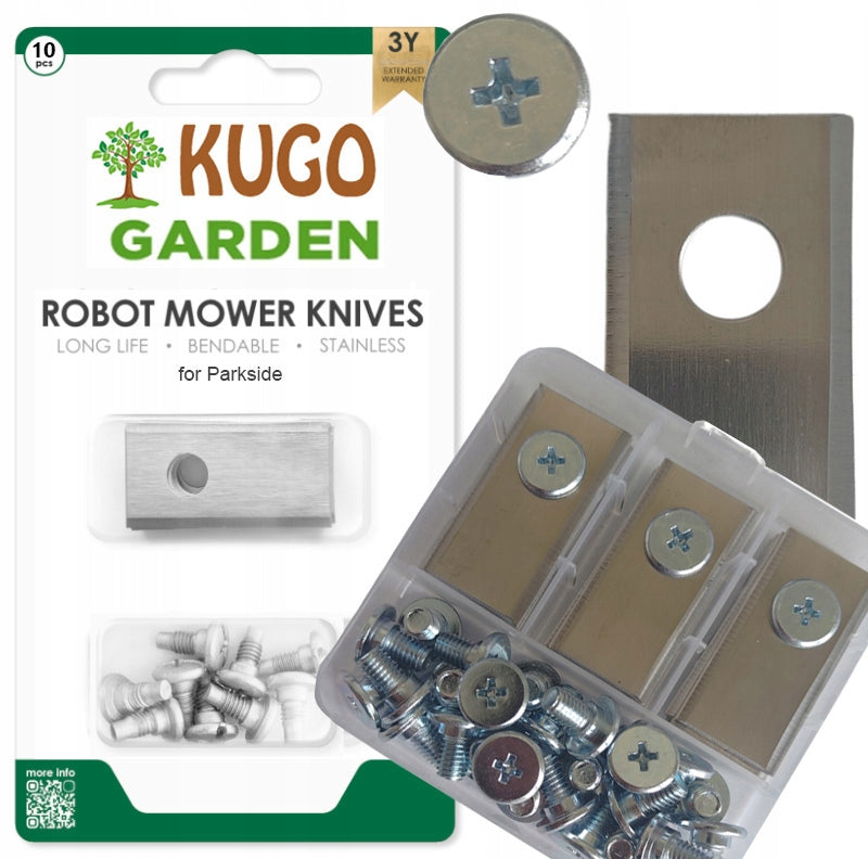 BLADE SHEARS MOWING ROBOT KNIVES 10 PACK PARKSIDE LIDL REINFORCED 1MM