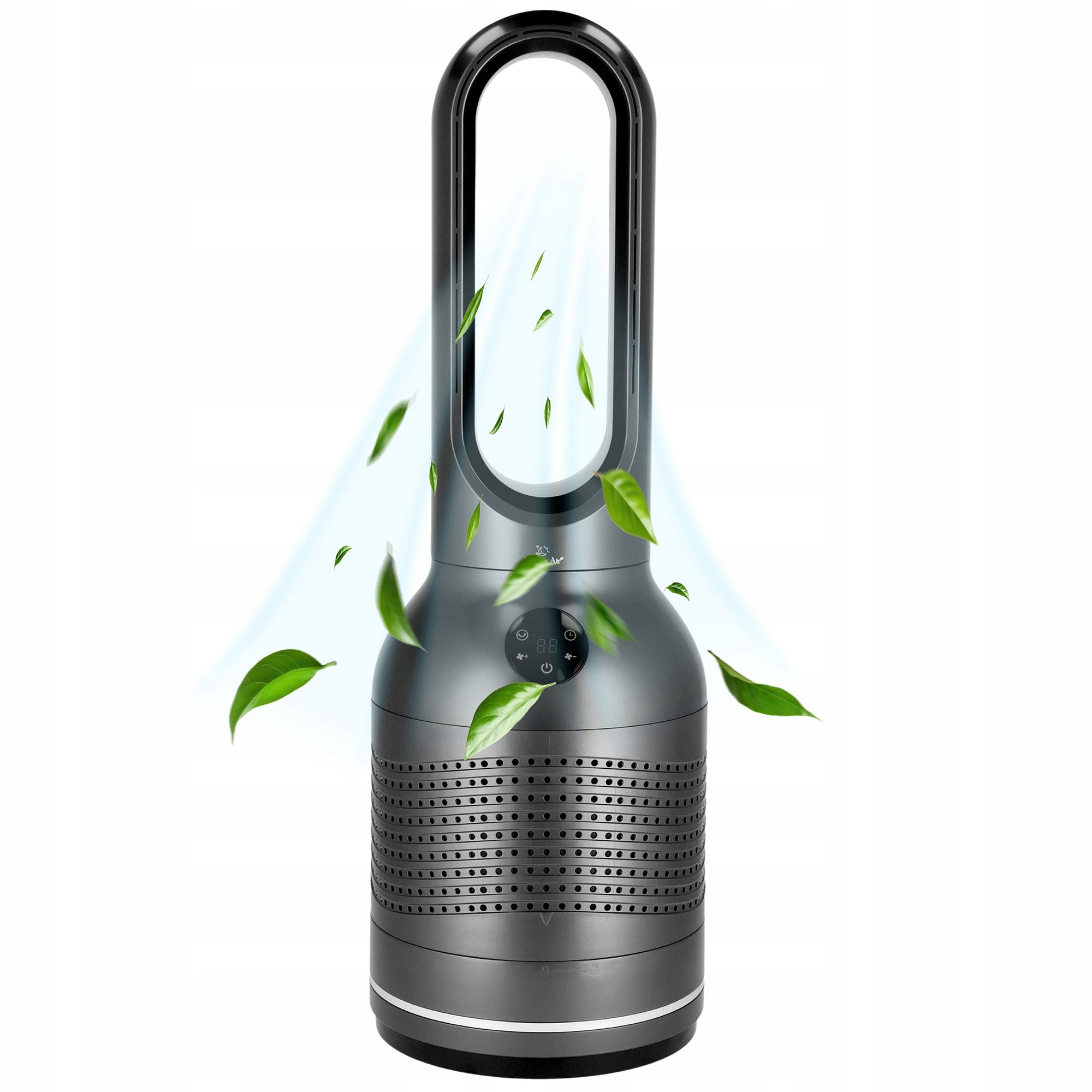 BLADELESS Floor FAN Column Standing Windmill 30W SWING GREY Model AirLoop Grey