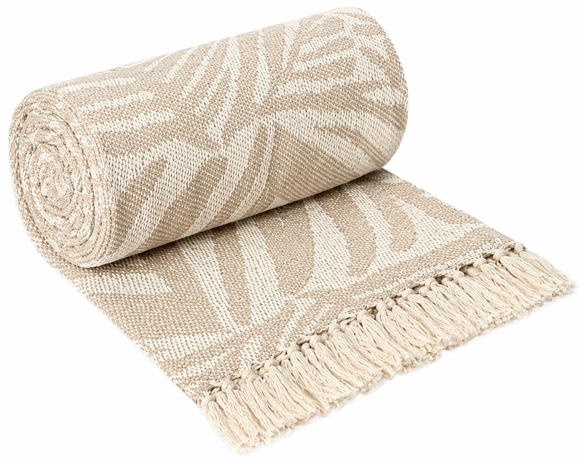 BLANKET TERRAZA 150X200 CM COTTON BEDSPREAD DECORATIVE TASSELS