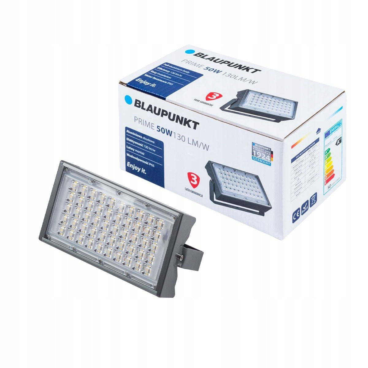 BLAUPUNKT LED Floodlight 50W IP65 - 6500lm, 4000K Natural White