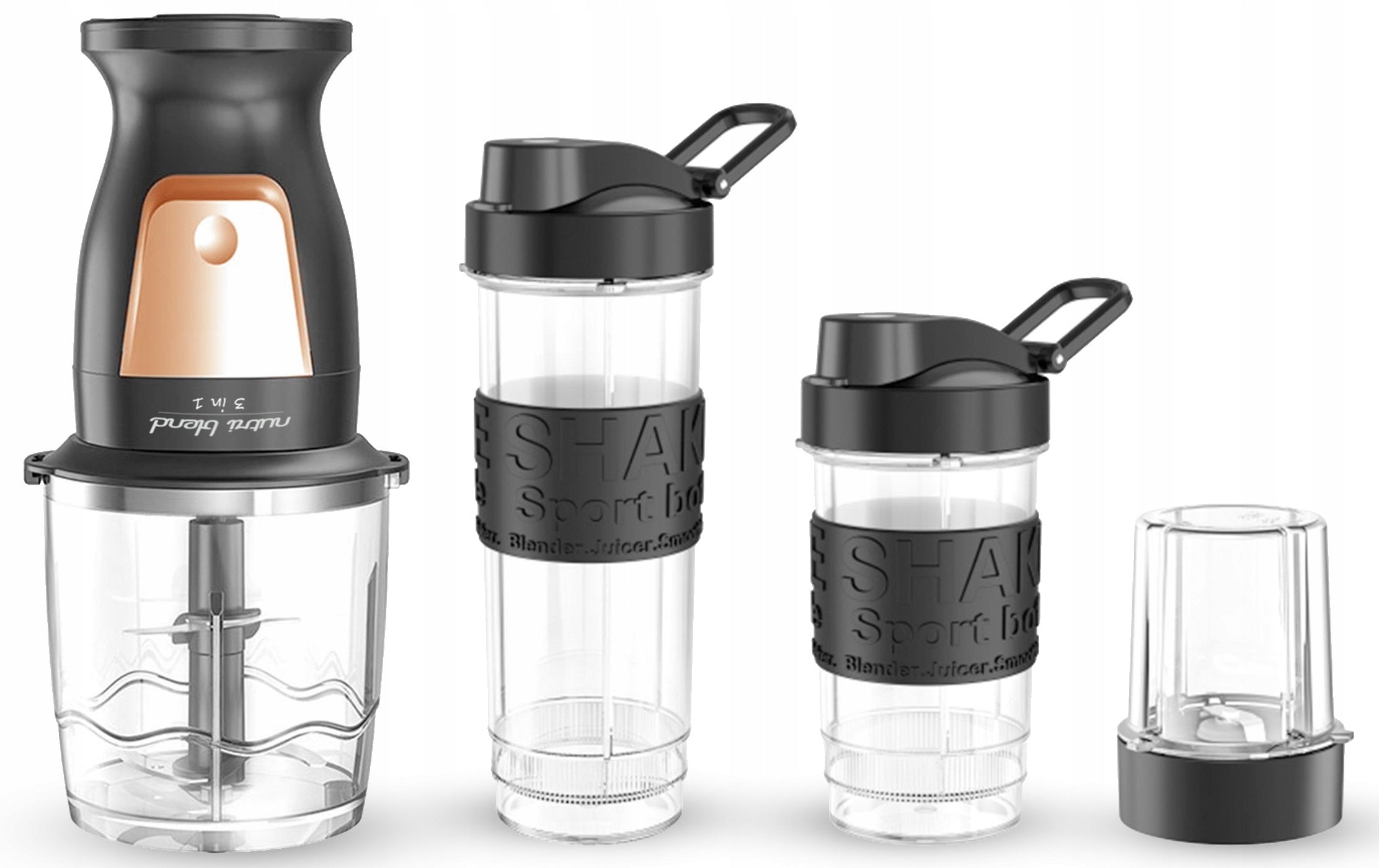 BLENDER 5 IN 1 CUP FOR SMOOTHIE COCKTAILS + 2 CUPS STRONG 300W SHARP Manufacturer code TKG BLS 1500 BG