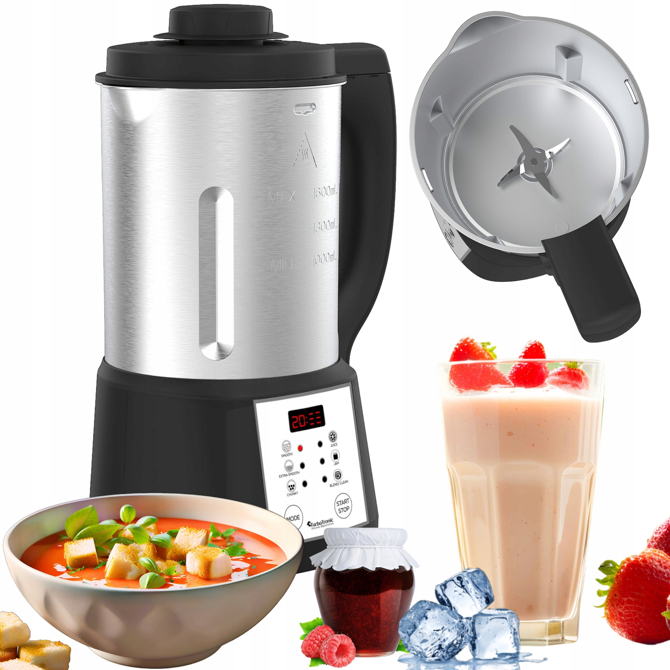 BLENDER CUP MIXER FOR COOKING SOUP MAKER 1,6L 1000W