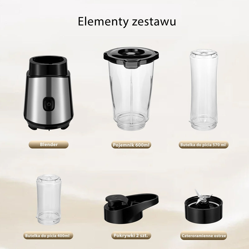 BLENDER CUP POWER 1200W FOR COCKTAILS + 2 WATER BOTTLES Manufacturer code ART-2546