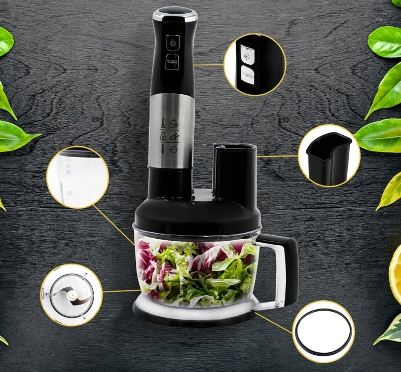 BLENDER HANDHELD MULTIFUNCTIONAL MIXER SHREDDER STRONG BLACK 1500W 6in1 Manufacturer code 76953862985555