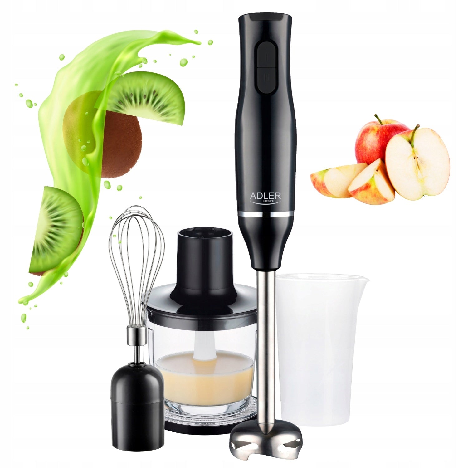 BLENDER HANDHELD MULTIFUNCTIONAL MIXER SHREDDER STRONG BLACK 800W 4in1 Manufacturer code blender mikser kuchenny rozdrabniacz