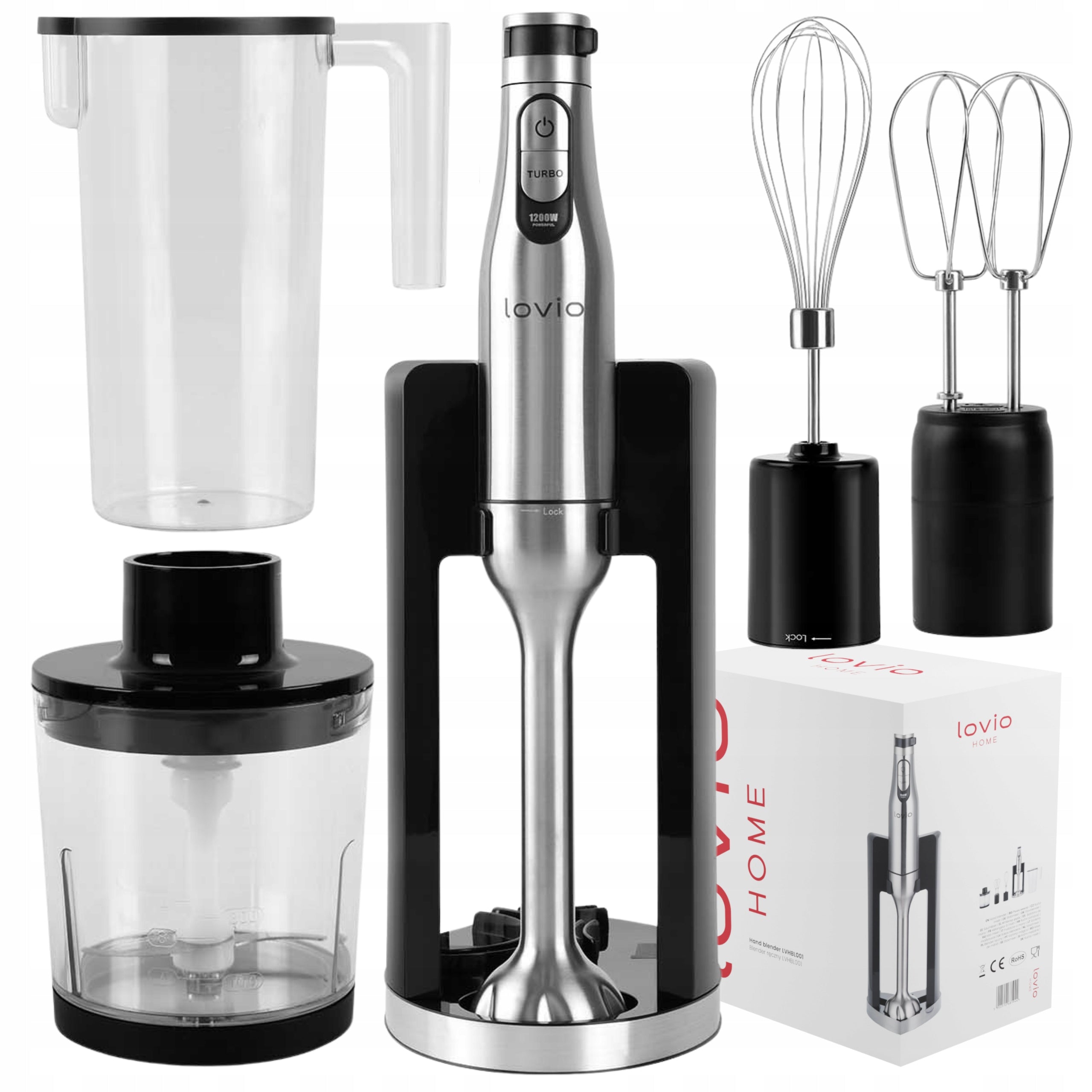 BLENDER HANDHELD Multifunction Mixer POWERFUL MALAXER TITANIUM BLADES 1200W