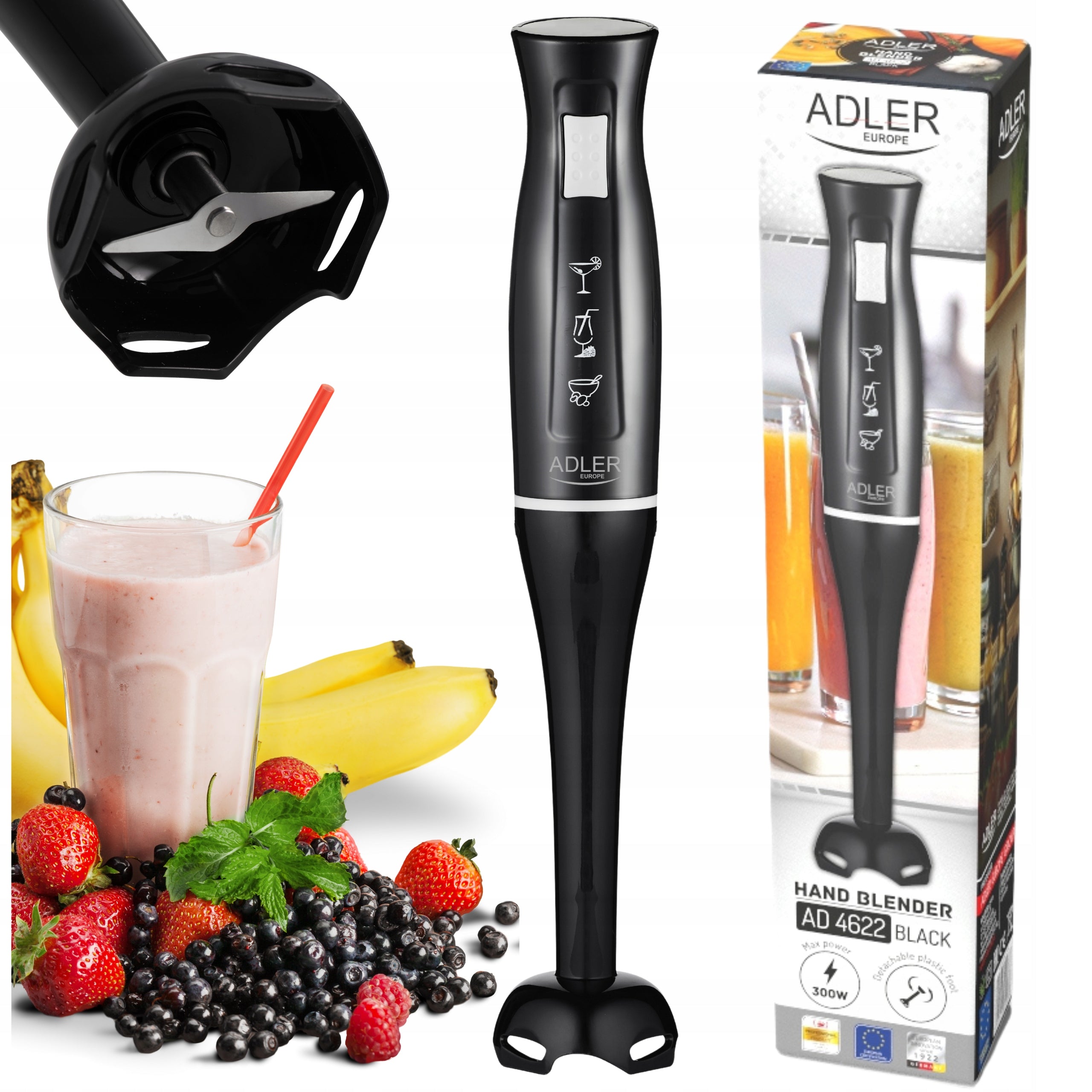 BLENDER Handheld ergonomic handy 14240rpm Black ADLER | AD4622b