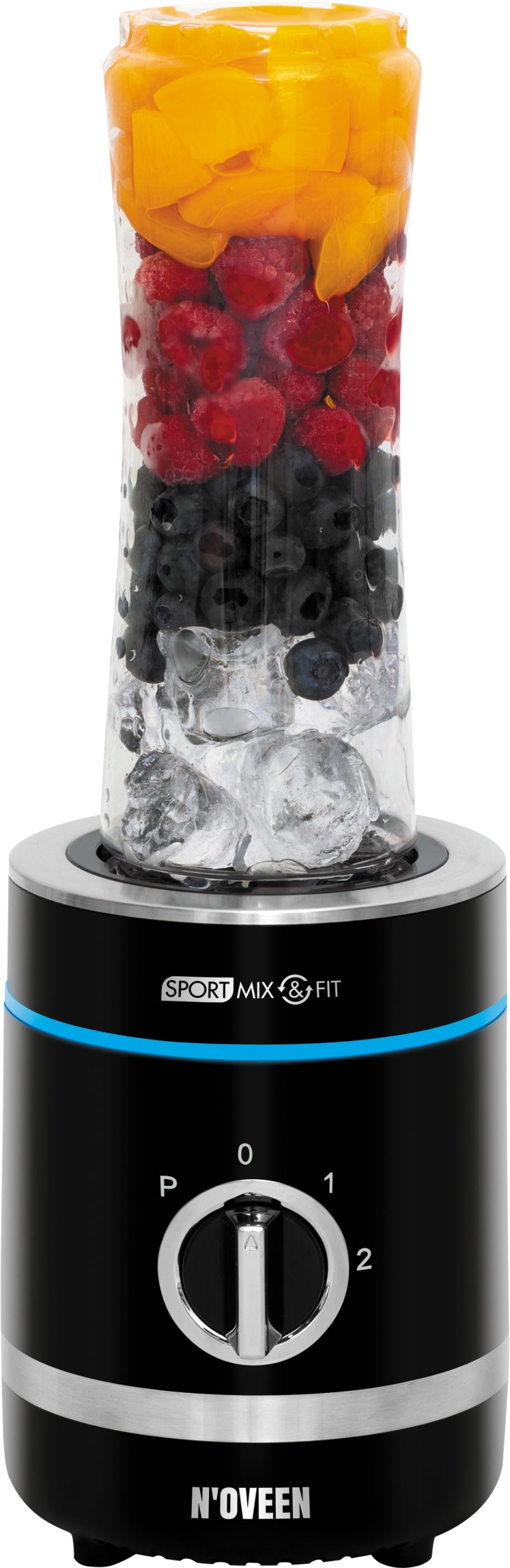 BLENDER SPORTS CUP MIXER SMOOTHIE COCKTAIL 2 BOTTLES GRINDER CASE Brand N'oveen