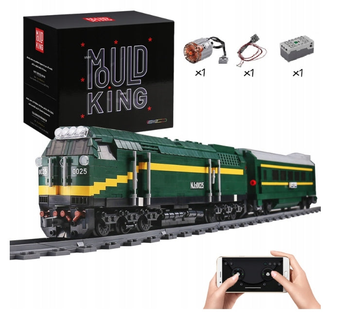 BLOCKS TRAIN DIESEL LOCOMOTIVE NJ2 PILOT MOULD KING