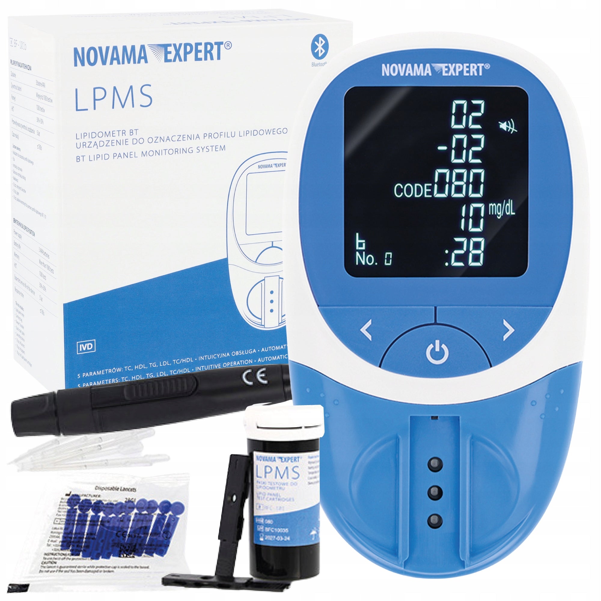 BLOOD LIPID PROFILE ANALYZER NOVAMA EXPERT LPMS 5IN1 CHOLESTEROL HDL