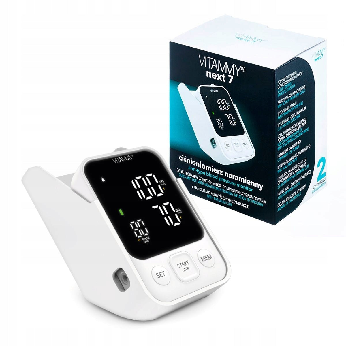 BLOOD PRESSURE MONITOR ARRHYTHMIA SAYS PL BACKLIT SCREEN Medical device yes