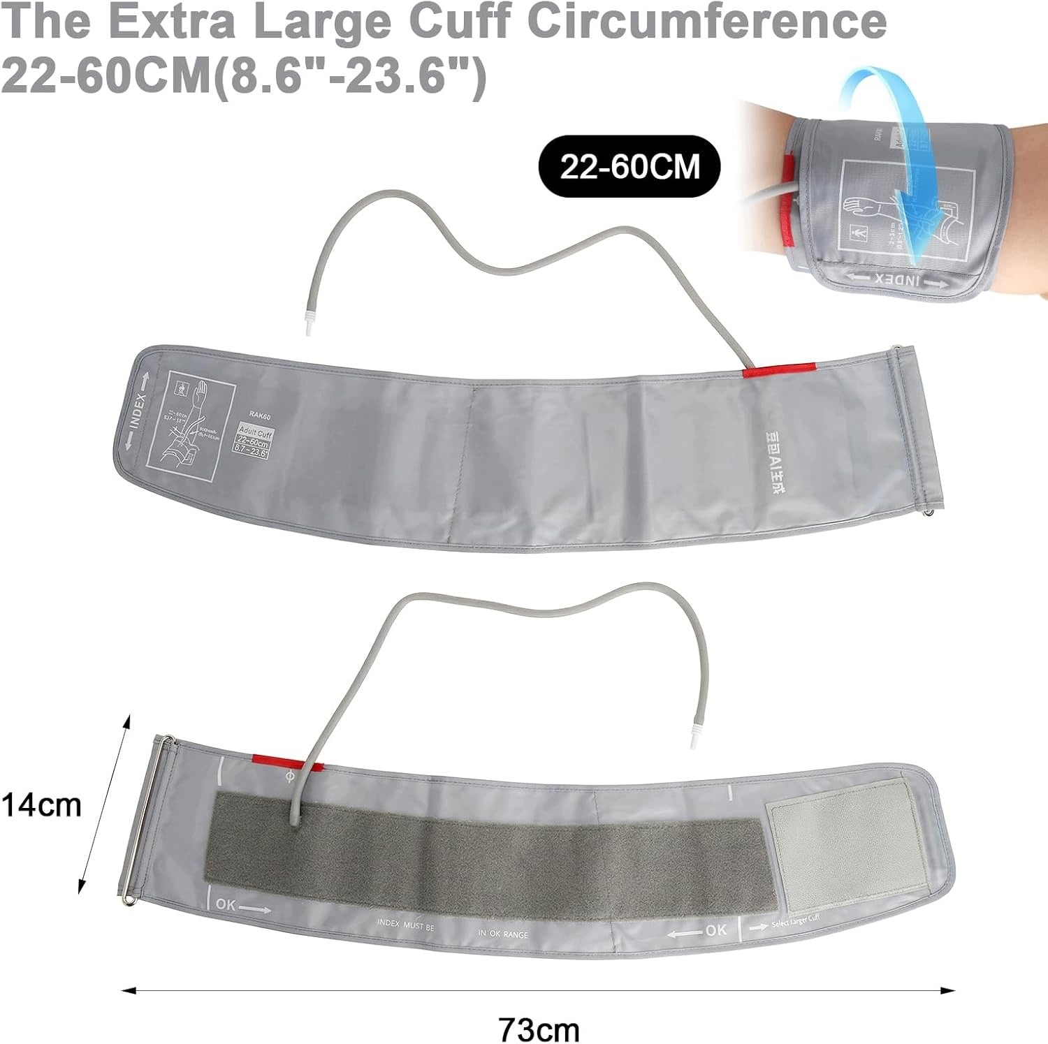 BLOOD PRESSURE MONITOR CUFF 22-60 CM EXTRA LARGE UNIVERSAL Medical device no