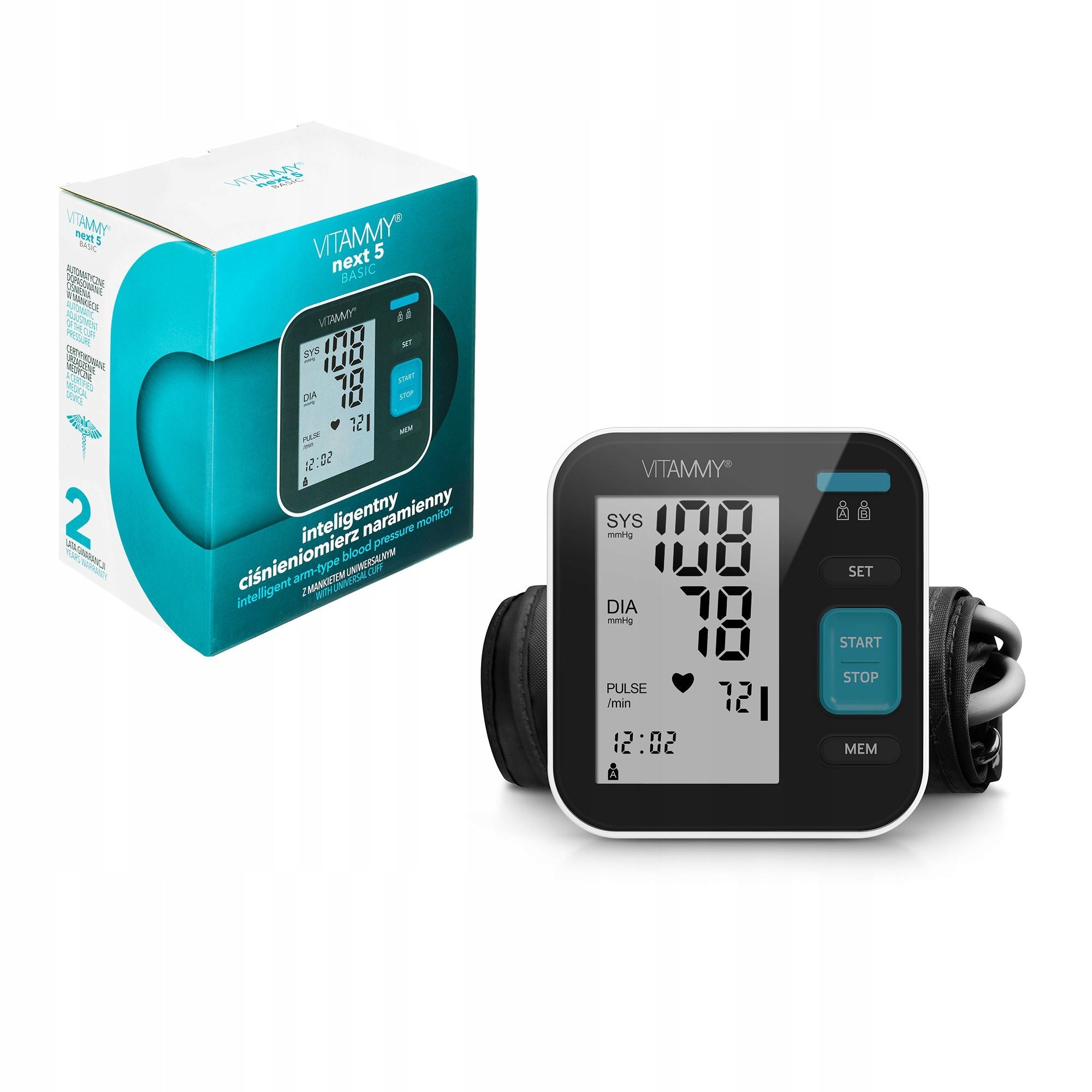 BLOOD PRESSURE MONITOR NEXT 5 BASIC ARRHYTHMIA USB 22-40CM Medical device yes
