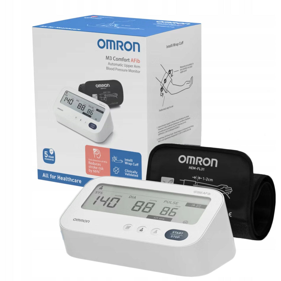 BLOOD PRESSURE MONITOR OMRON M3 COMFORT AFib NEW MODEL 2025 ATRIAL FIBRILLATION
