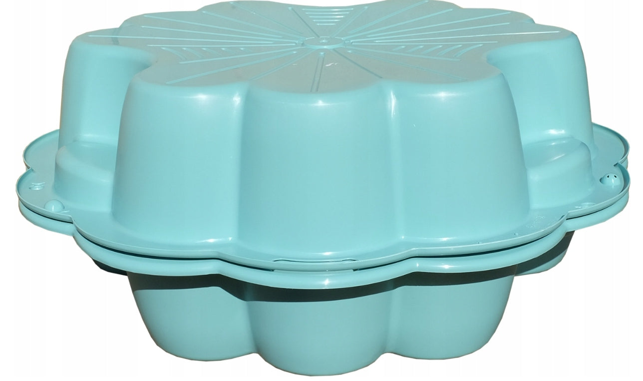 BLUE LARGE DAISY SHAPED SANDBOX CLOSED 2 PIECES 214 CM Brand no brand