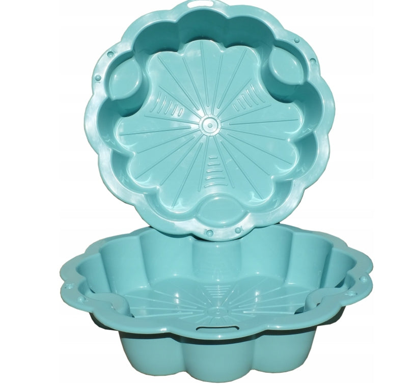 BLUE LARGE DAISY SHAPED SANDBOX CLOSED 2 PIECES 214 CM Packaging status original