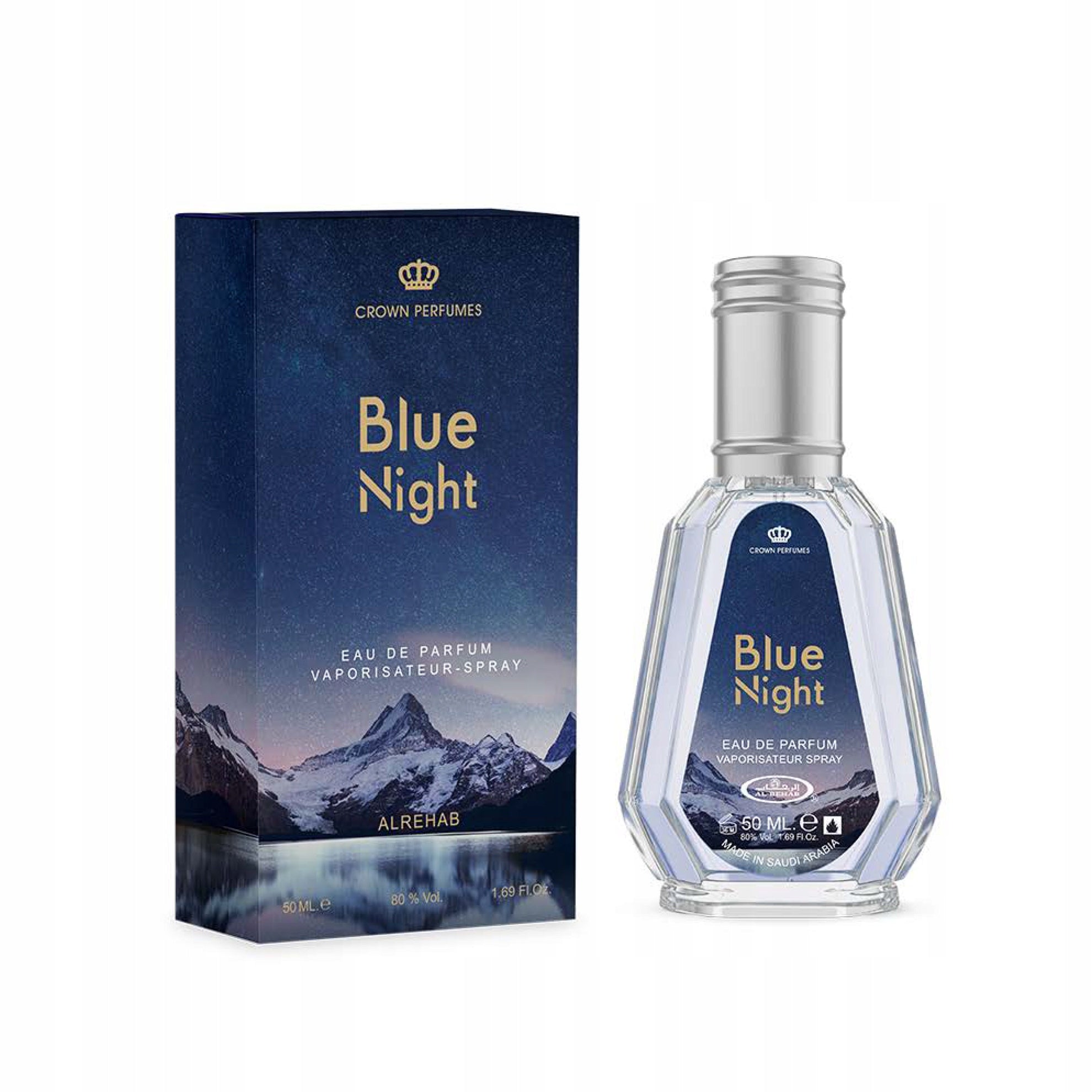 BLUE NIGHT ARABIC PERFUME MEN'S INTENSE CITRUS 50 ml AL REHAB EDP Packaging status original