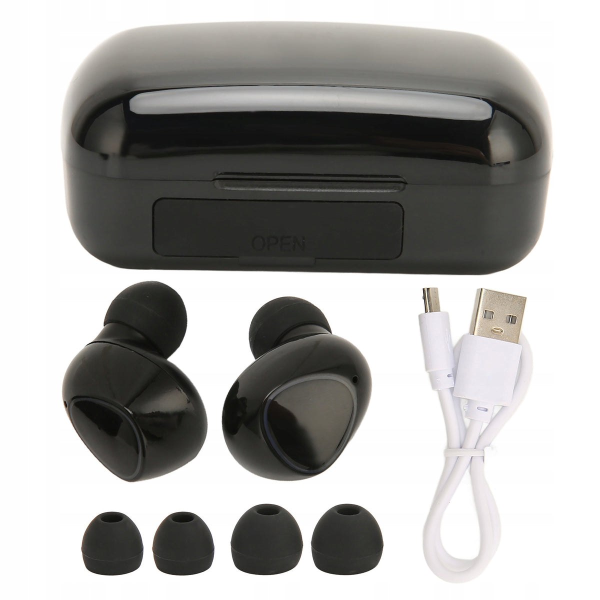 BLUETOOTH 5.1 IPX7 WIRELESS HEADPHONES WATERPROOF CASE CHARGING BASS Packaging status original
