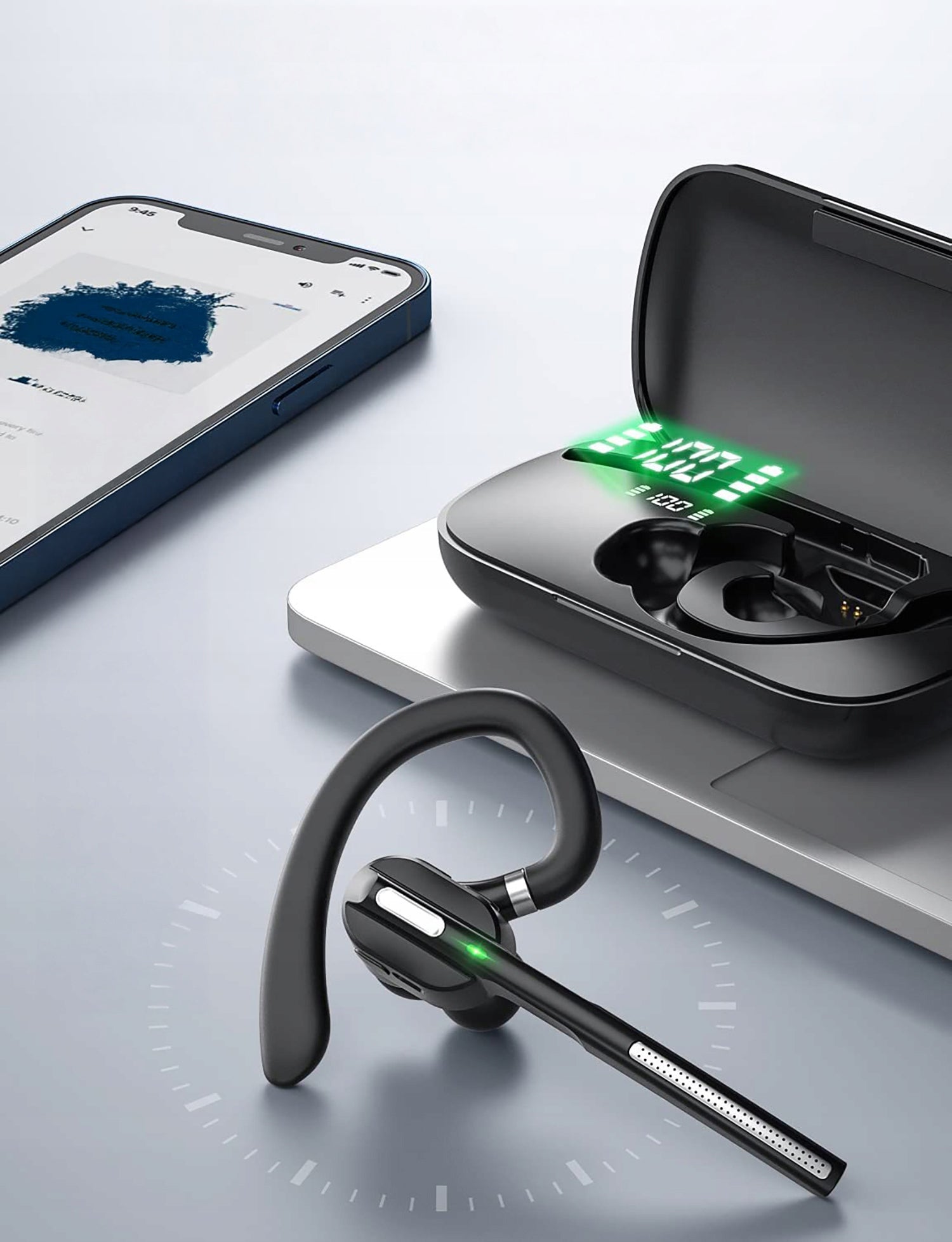BLUETOOTH 5.2 WIRELESS NOISE CANCELLING HEADSET Manufacturer code zestaw słuchawkowy do rozmów dla kierowcy HQ