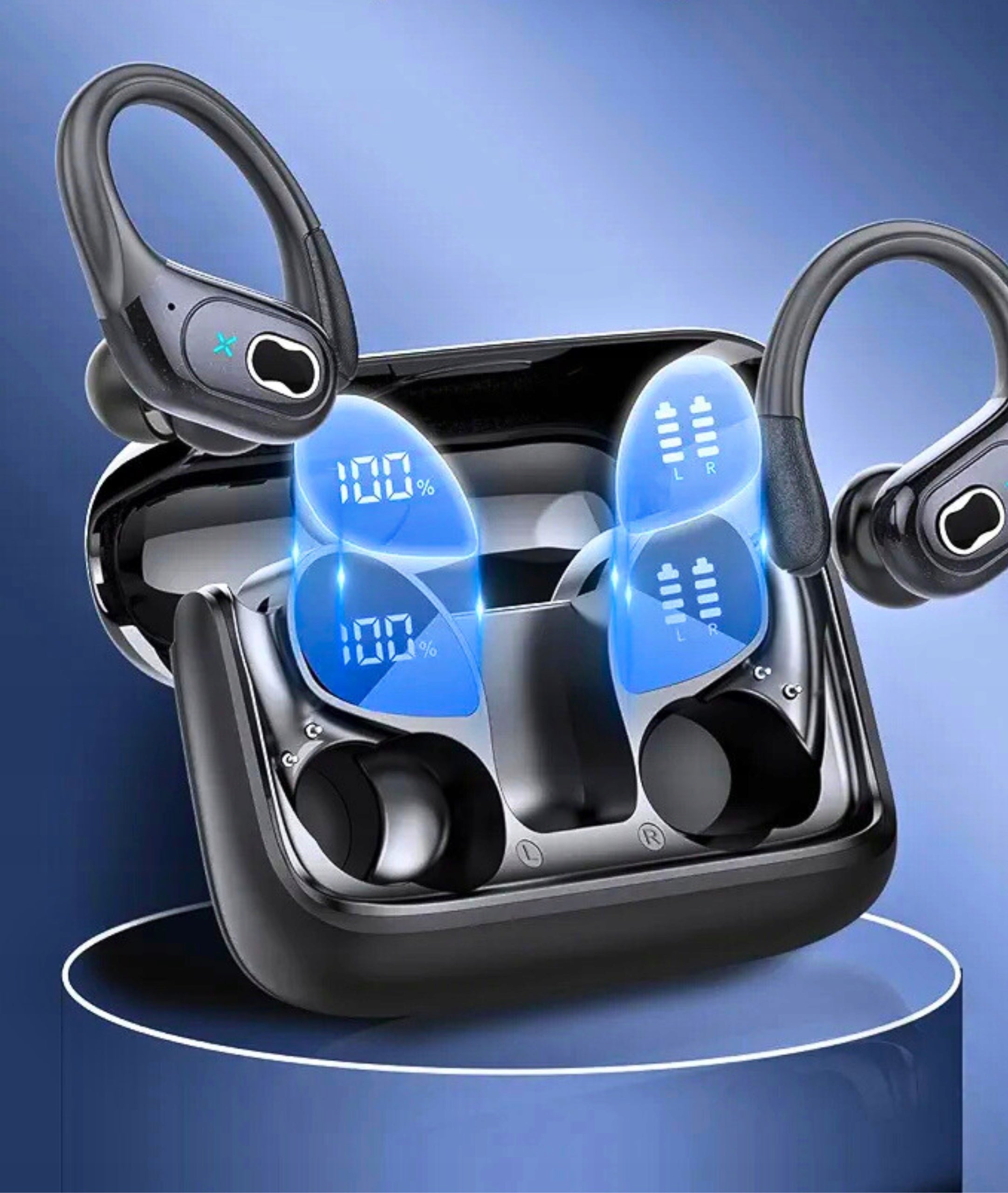 BLUETOOTH 5.3 WIRELESS HEADPHONES IN-EAR SPORTS BASS CALLS Packaging status original