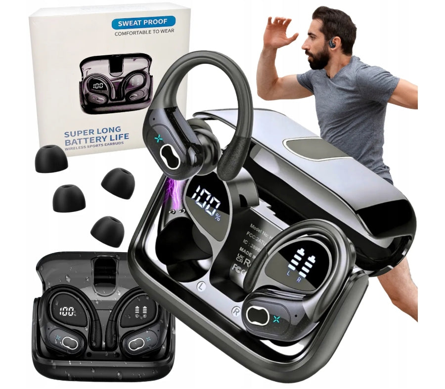 BLUETOOTH 5.3 WIRELESS HEADPHONES IN-EAR SPORTS TALK HD65 BASS Packaging status original