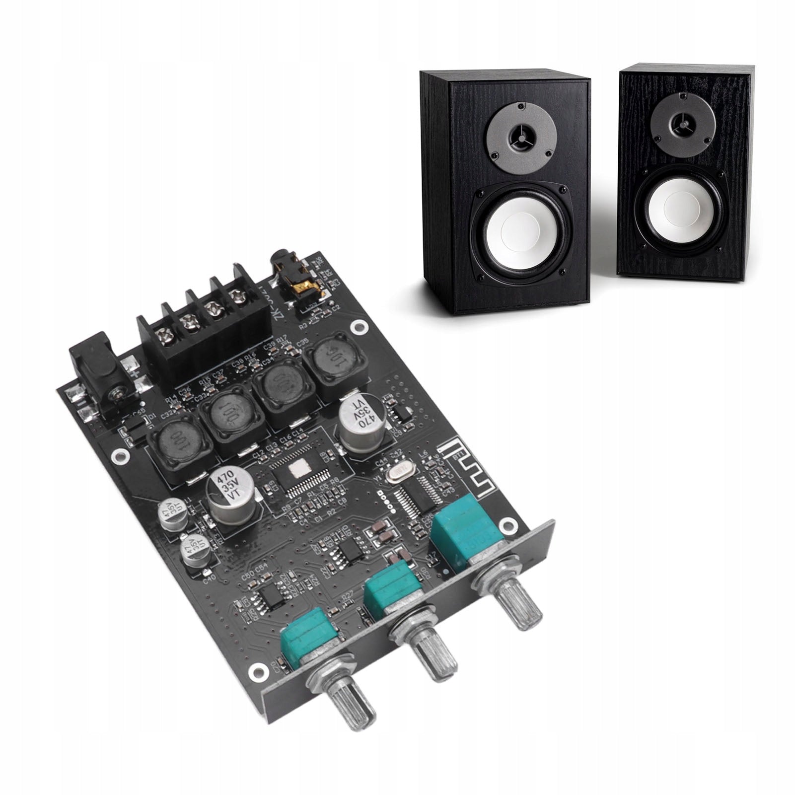 BLUETOOTH AUDIO AMPLIFIER 5.0 STEREO BOARD MODULE FOR 2X50W AUX SPEAKER