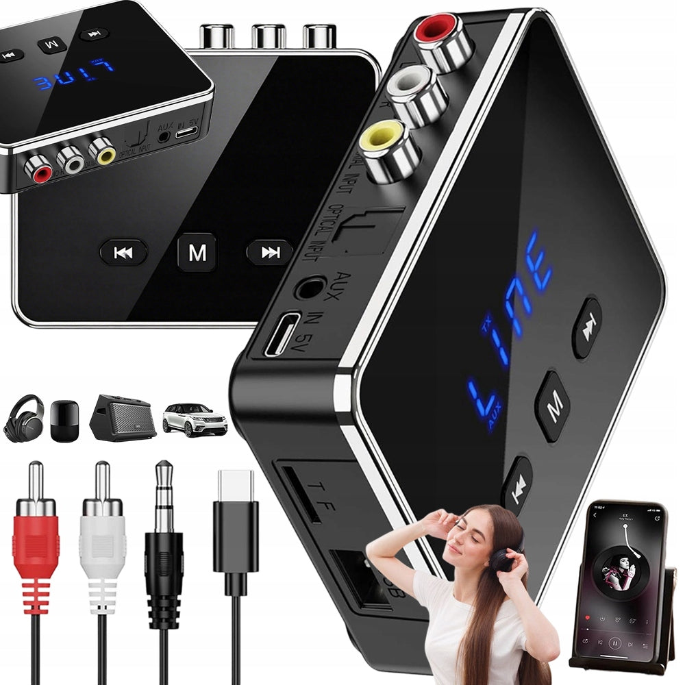 BLUETOOTH AUDIO RECEIVER AND BLUETOOTH TRANSMITTER HIFI AUDIO ADAPTER