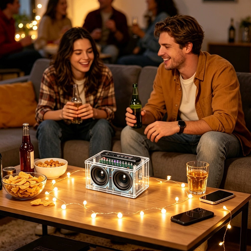 BLUETOOTH DIY SPEAKER FOR SELF-ASSEMBLY RADIO FM LED REMOTE CONTROL Brand no brand
