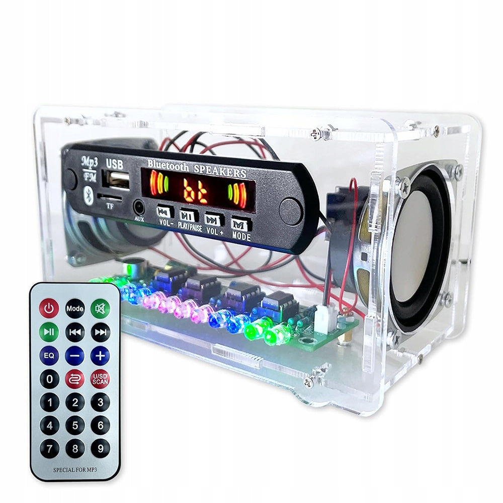 BLUETOOTH DIY SPEAKER FOR SELF MOUNTING RADIO FM LED REMOTE CONTROL Packaging status original