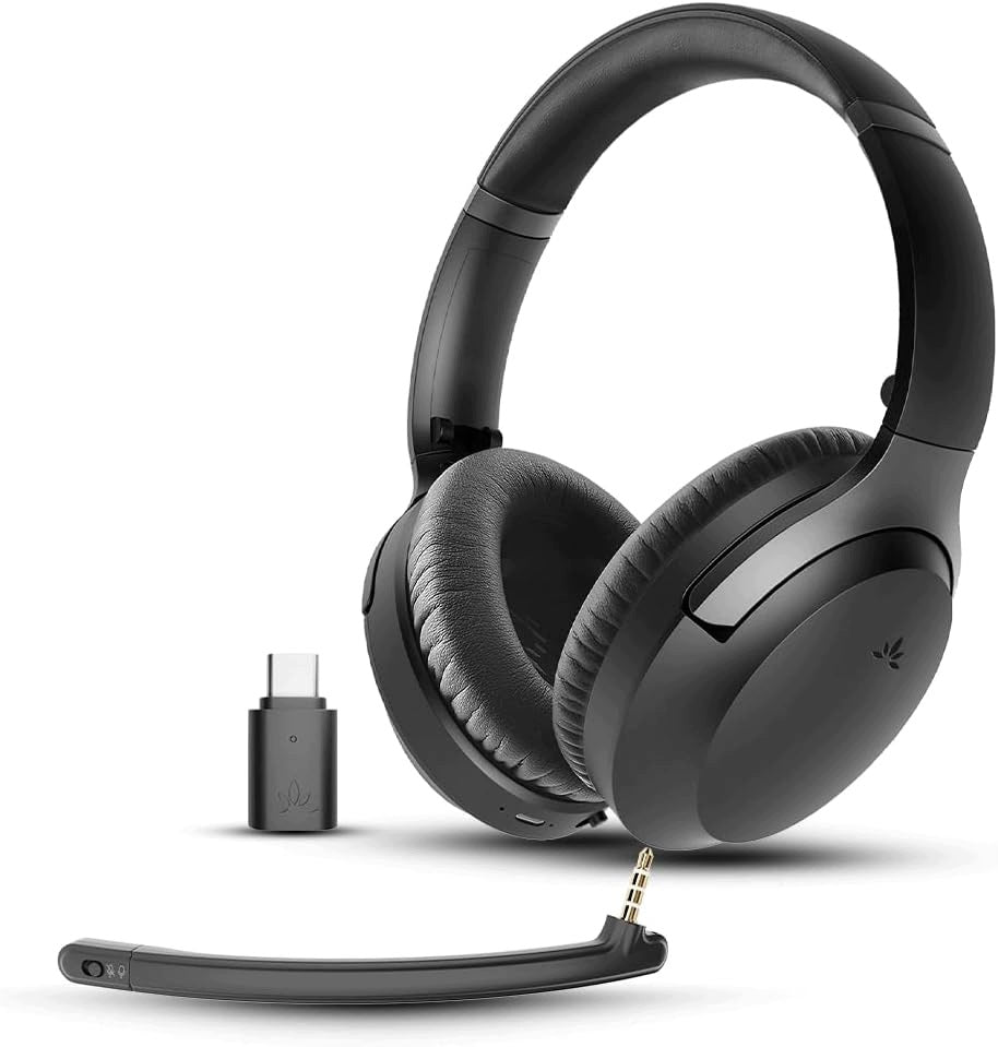 BLUETOOTH HEADPHONES 5.3 ANC MICROPHONE DETACHABLE DONGLE USB-C 55H