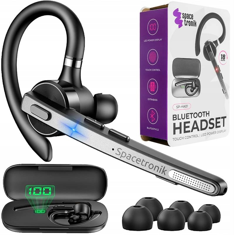 BLUETOOTH HEADSET 5.2 QCC3020 WIRELESS HEADSET 15H TALK