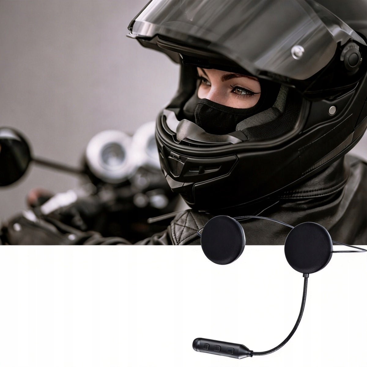 BLUETOOTH HEADSET WITH MICROPHONE FOR HELMET MOTORCYCLE Manufacturer no brand