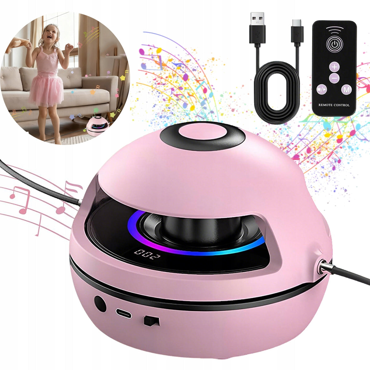BLUETOOTH MUSIC MACHINE FOR JUMPING ROPE WITH LED COUNTER 1500MAH