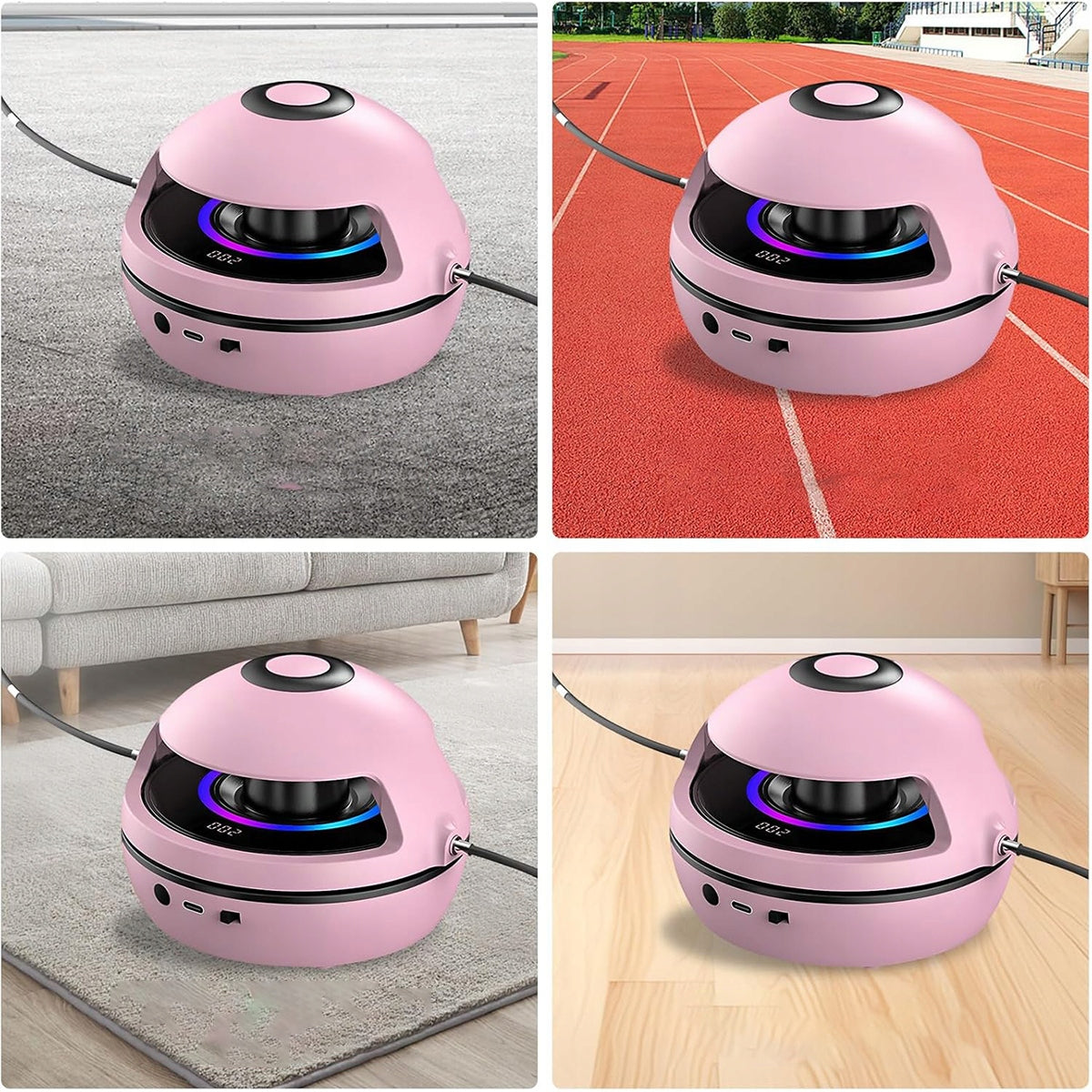 BLUETOOTH MUSIC SKIPPING ROPE AUTOMATIC WITH COUNTER + LED DISPLAY Kind made of plastic