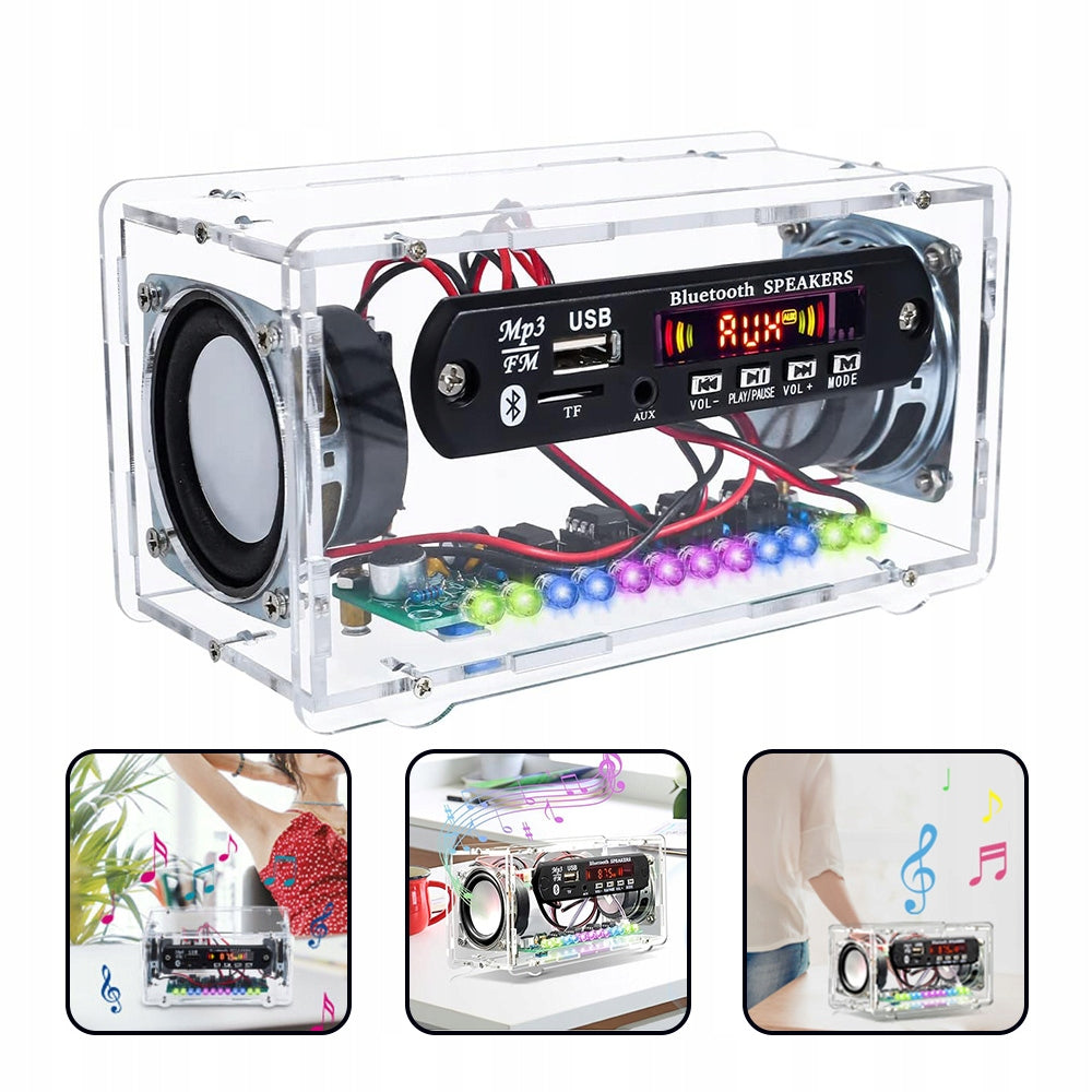 BLUETOOTH POWER SUPPLY SET FOR SOLDERING ELECTRONICS RADIO FM, USB SPEAKER