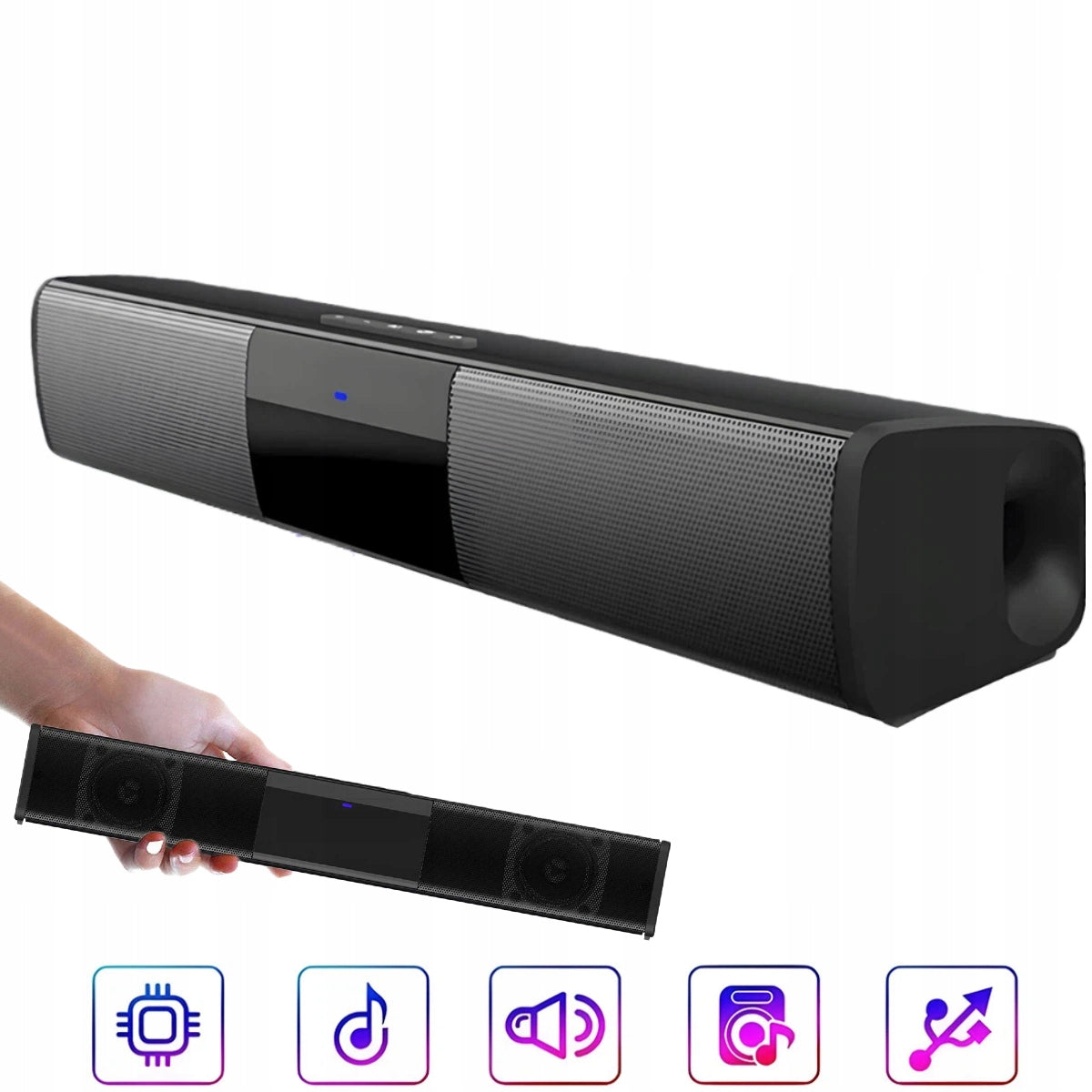 BLUETOOTH SPEAKER 5.0 FM SOUNDBAR FOR LAPTOP COMPUTER FM USB
