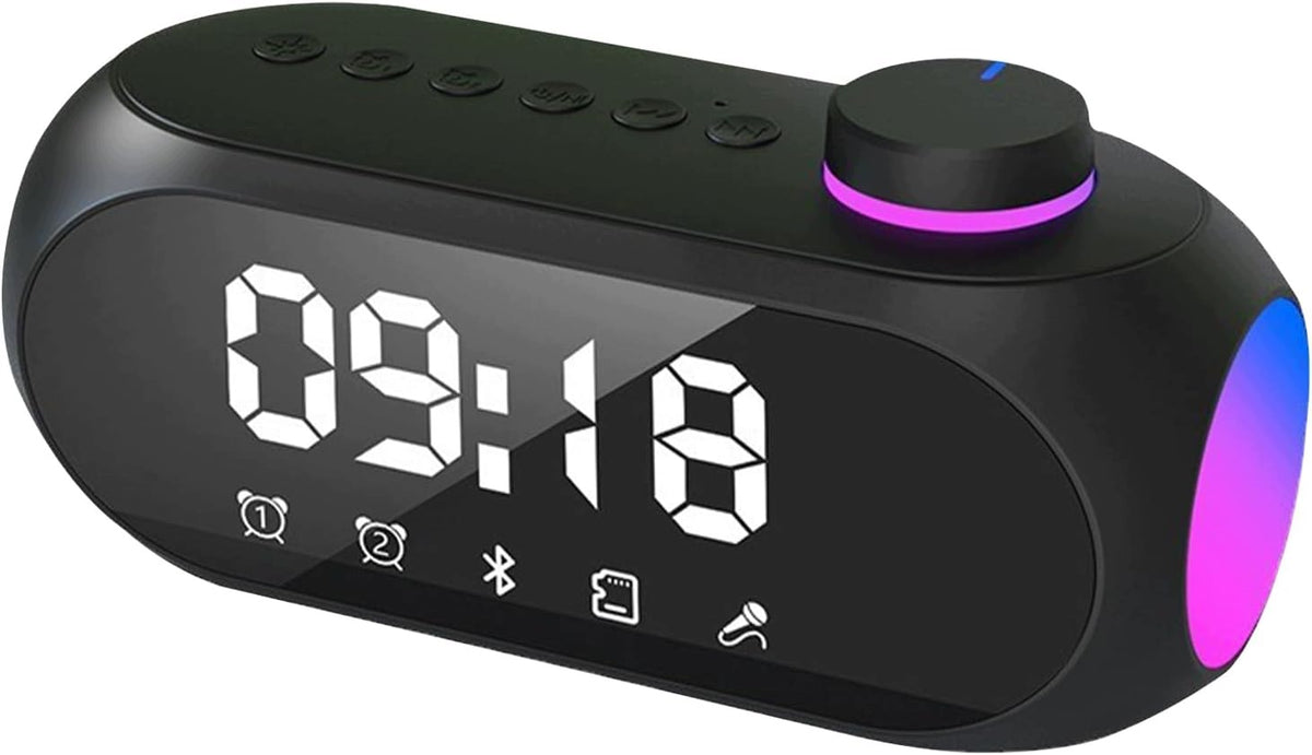 BLUETOOTH SPEAKER 6IN1 RGB CLOCK ALARM STEREO 360° RADIO FM