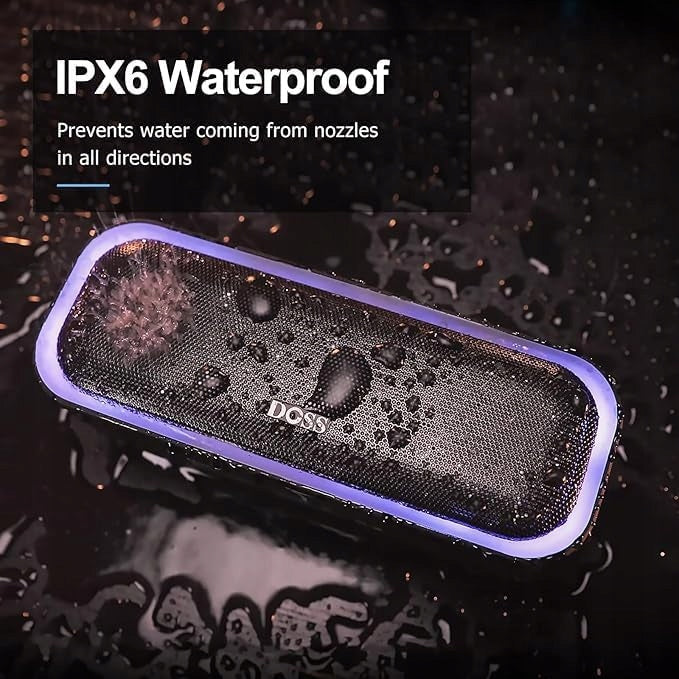 BLUETOOTH SPEAKER Doss SoundBox Pro 24W Waterproof IPX6 RGB TWS Black Manufacturer code Głośnik Przenośny Bezprzewodowy Bluetooth