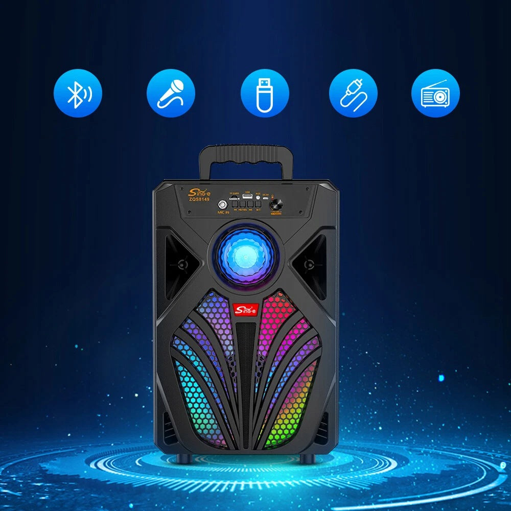 BLUETOOTH SPEAKER LARGE BOOMBOX PORTABLE WIRELESS USB KARAOKE RGB Model other
