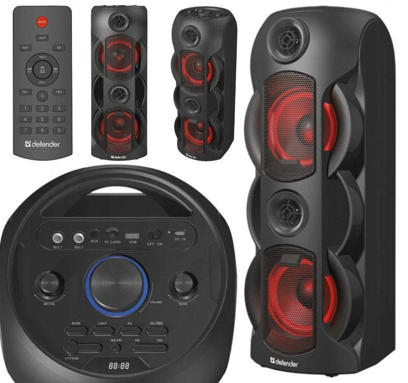 BLUETOOTH SPEAKER LARGE PORTABLE WITH REMOTE CONTROL 70W LOUD LED BACKLIGHT TWS