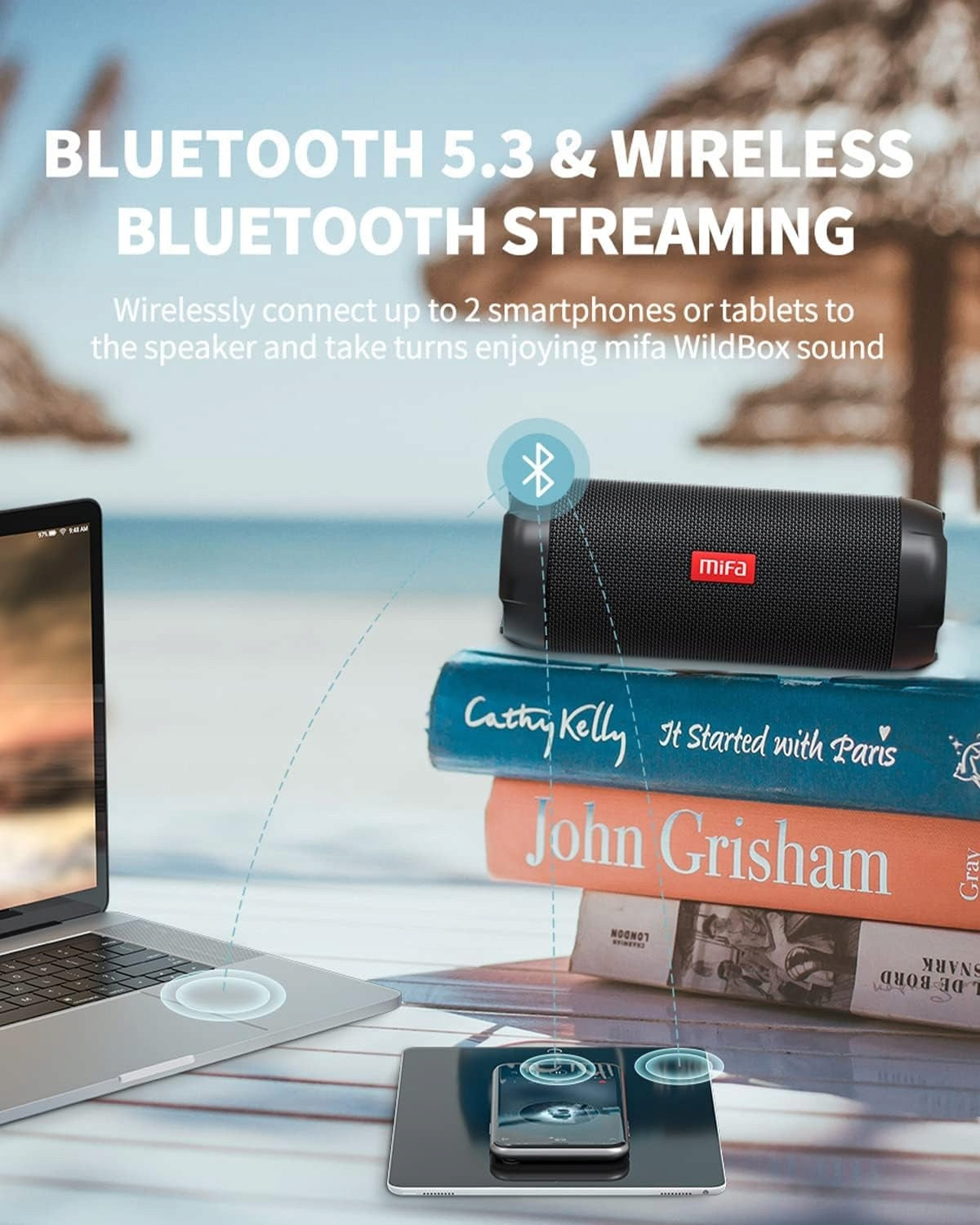 BLUETOOTH SPEAKER MIFA 30W WIRELESS WATERPROOF LED RGB PRO Manufacturer code MIFA 1